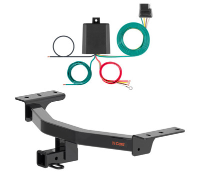 2026 Honda Passport Curt 2", Class 3 Trailer Tow Hitch + 4-flat Wiring Kit 13641