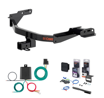 2026 Hyundai Palisade Curt 2" Class 3 Trailer Tow Hitch + 5-Flat Wiring Kit Tow Boat/Utility Trailer with Surge Brakes 13642