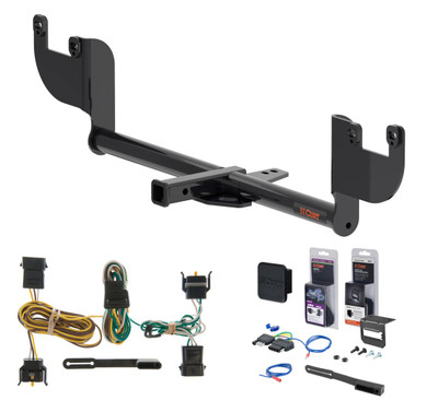 2025 - 2026 Kia K4 Excluding GT-Line Curt 1-1/4" Class 1 Trailer Tow Hitch + 5-Flat Wiring Kit Tow Boat/Utility Trailer with Surge Brakes 11686