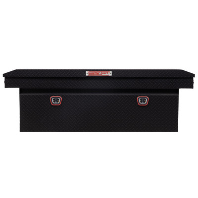 WEATHER GUARD 123-52-04 Aluminum Saddle Tool Box, 15 cu ft, Full Deep, Matte Black, Tamper Resistant Lock