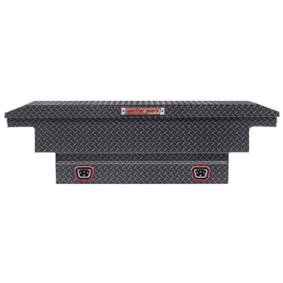 Weather Guard 131-6-04 Aluminum Saddle Tool Box, 8 cu ft, Compact Low Profile, Gunmetal Gray, Tamper Resistant Lock