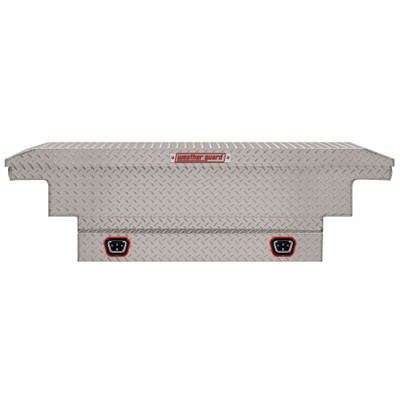 WEATHER GUARD 8 cu ft Aluminum Saddle Box 131-0-04, Compact Low Profile Truck Tool Box with 1KEY Ultralock