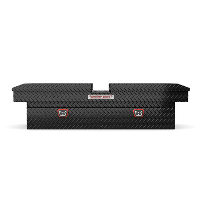 WEATHER GUARD 114-5-04 Gull Wing Cross Box, 71.5" x 27.5" x 18.5", Full Extra Wide Truck Bed Toolbox, Gloss Black