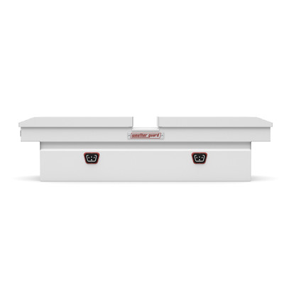 WEATHER GUARD 125-3-04 Gull Wing Cross Box, 71.5" x 20" x 17.88", Full Standard Truck Bed Toolbox, White/Black