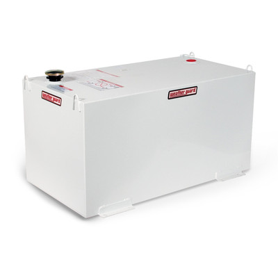 WEATHER GUARD 100 Gal Rectangle Transfer Tank 358-3-02, Diesel/Hydraulic Fluid, Bright White, Vented Cap