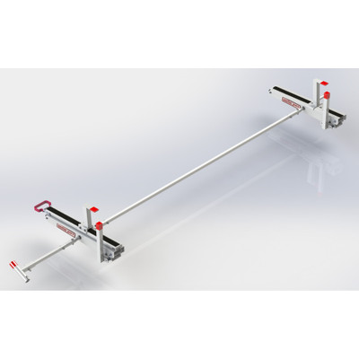 WEATHER GUARD 6.1 ft Drop Down Ladder Kit 2295-3-01, Aluminum Roof Rack, Mid/High Roof Van, 130.75" x 13" x 33.4"