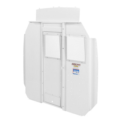 WEATHER GUARD 96321-3-01D High-Roof Van Bulkhead Window, 74.5" H x 68.75" W x 7.75" D, White Steel