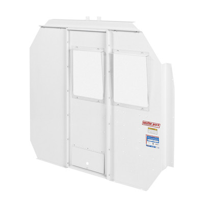 WEATHER GUARD 96301-3-01D Full Bulkhead Window, Low-Roof, 7.75" Deep x 56" H x 68.75" W, White Steel Van Divider