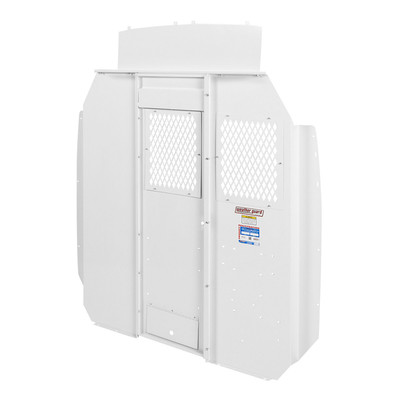 WEATHER GUARD 96322-3-01 High-Roof Full Bulkhead Screen, 74.5"H x 68.75"W x 4"D, White Steel Van Divider