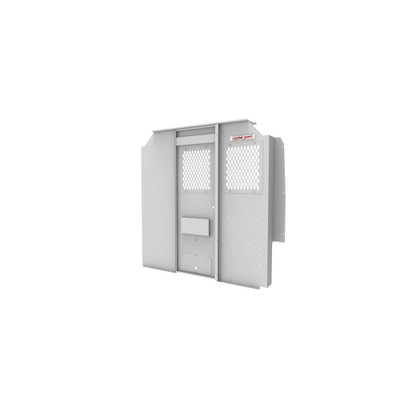 Weather Guard 96142-3-01 High Bulkhead Screen, 71.25" H x 65.63" W x 4" D, White Steel Van Divider