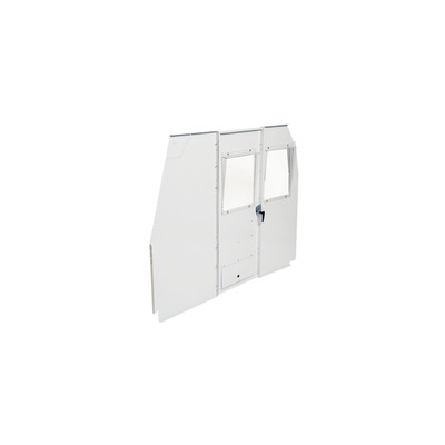 WEATHER GUARD 96101-3-01 Full-Size Van Bulkhead Window, 70"W x 52.25"H x 8.38"D, White Steel Powder Coat