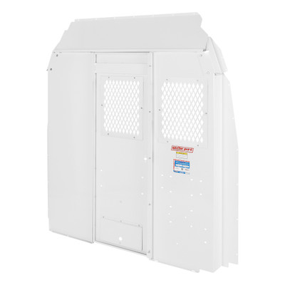 Weather Guard 96122-3-01 High Bulkhead Screen, 66.25"H x 69.25"W x 6"D, Mid/High-Roof Van Divider, White Steel