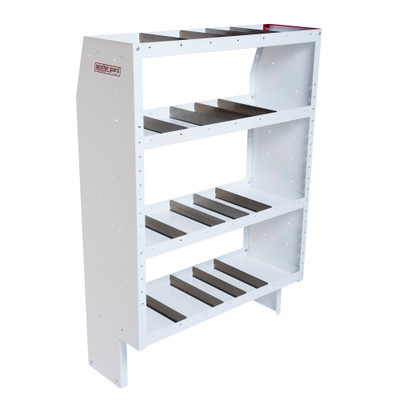 Weather Guard 9364-3-03 Heavy Duty Van Shelf Unit, 60"H x 42"W x 16"D, 4 Adjustable Shelves, Steel White