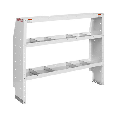 Weather Guard 9355-3-03 Adjustable Van Shelf Unit, 52"W x 44"H x 13.5"D, 3 Shelves, Steel, White