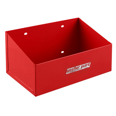 WEATHER GUARD 9884-7-01 Medium Parts Bin, 13"x7"x6.5", Red Steel Van Storage Bin for Tools & Small Parts