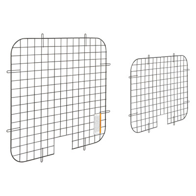 Weather Guard 88027 23.5" x 22.75" Black Steel Window Screen, 7 Gauge Hinged Side Door Van Security Screen