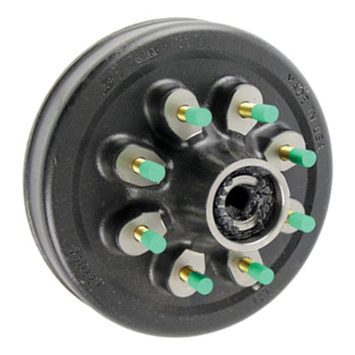 Lippert Thread Hybrid Hub - 8,000-lb 8 on 6-1/2", 16-17-1/2" Wheels, 9/16" Studs, Grease 380827