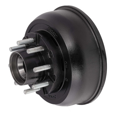 Lippert Thread Brake Hub - Short, 10K-lb 8 on 6-1/2", 16-17-1/2" Wheels, 5/8" Studs, Oil 791400