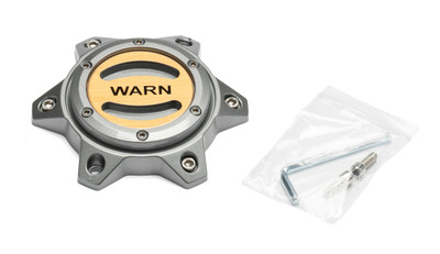 Warn 104482 Wheel Center Cap Gunmetal Gray/Gold 6 Lug - Genuine Replacement Part
