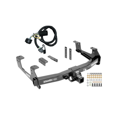 2015-2019 Chevrolet Silverado 3500 HD Draw-tite Class 5 Trailer Hitch, 2 Inch Square Receiver Bundle w/ Plug-n-Play T-One Wiring Harness