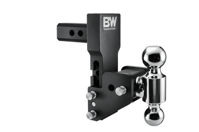 B&W 10K 4-1/2" Drop 5.5" Rise (2-5/16", 2" Balls) Adjustable Ball Mount Hitch For 2" Recievers  TS10065BMP