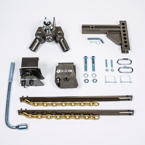 BlueOx  20K, 550 lbs. TW, SwayPro Weight Distributing Hitch, 2" Recievers 9-hole/9 receiver stinger BXW0550