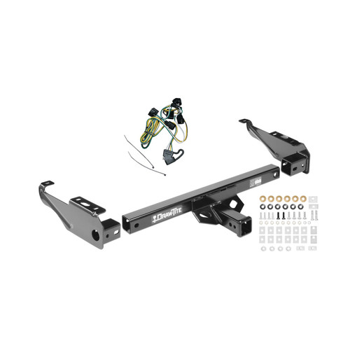 1995-2001 Dodge Ram 1500 Draw-tite Class 4 Multi-Fit Trailer Hitch, 2 Inch Square Receiver Bundle w/ Plug-n-Play T-One Wiring Harness