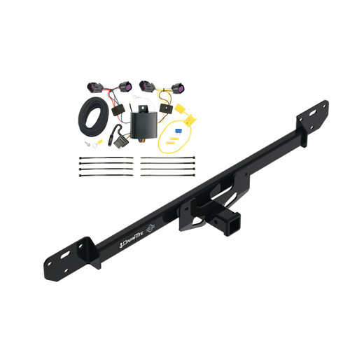 2014-2024 RAM ProMaster 1500 Draw-Tite Class 3 Trailer Hitch, 2 Inch Square Receiver Bundle w/ Plug-n-Play T-One Wiring Harness