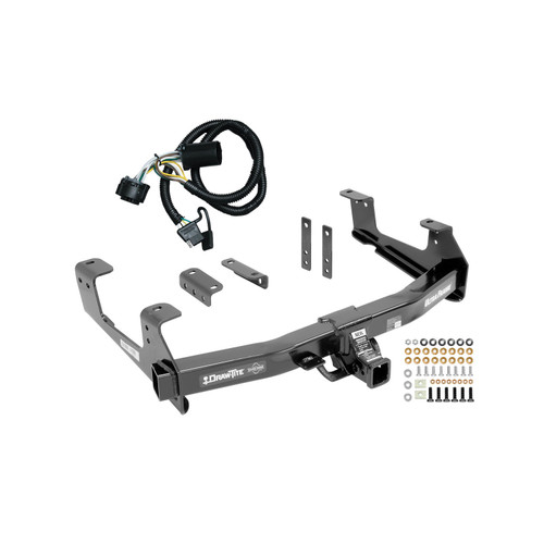 2015-2019 Chevrolet Silverado 2500 HD Draw-tite Class 5 Trailer Hitch, 2 Inch Square Receiver Bundle w/ Plug-n-Play T-One Wiring Harness