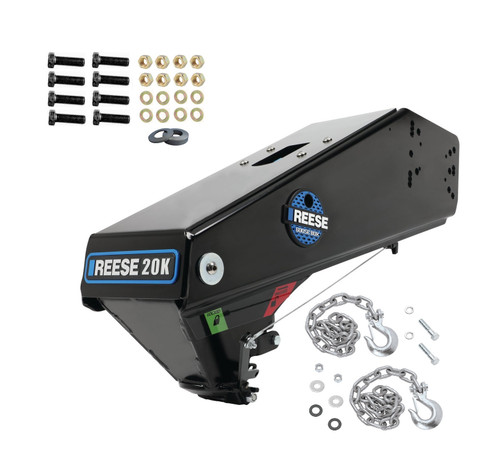 Reese 20k Gen 3 Goose Box 5th Wheel Pin Box, Air Ride 20,000 lbs. Capacity, Fits Lippert (1621, 1716, 0719, Rhino), Fabex PB 600 Series w/ Chains Reese 20k Gen 3 Goose Box 5th Wheel Pin Box, Air Ride 20,000 lbs. Capacity, Fits Lippert (1621, 1716, 0719, Rhino), Fabex PB 600 Series w/ Chains