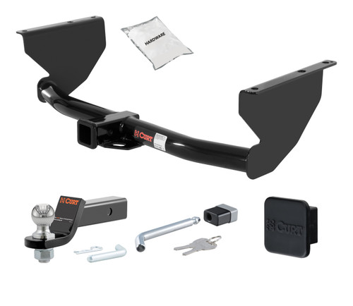 99 - 04 JEEP Grand Cherokee 2in. CURT Trailer Hitch + Ball Mount + Cover + Lock Kit HWA1558
