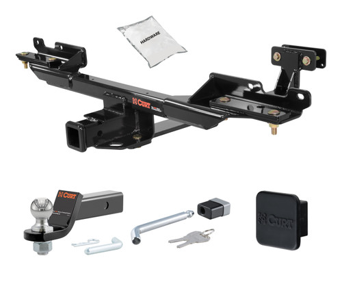 17 - 19 Mercedes-Benz GLS450 Excluding active curve system 2in. CURT Trailer Hitch + Ball Mount + Cover + Lock Kit HWA1897