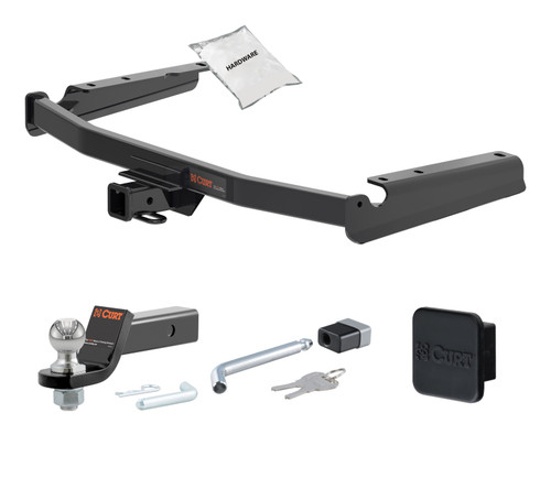 18 - 22 Lexus RX350L Excluding twin exhaust tips 2in. CURT Trailer Hitch + Ball Mount + Cover + Lock Kit HWA1707