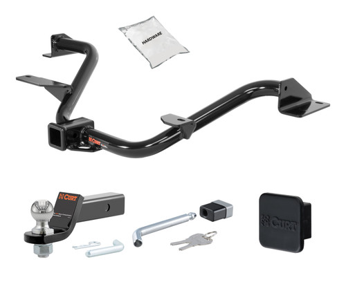 15 - 18 Chevrolet City Express 2in. CURT Trailer Hitch + Ball Mount + Cover + Lock Kit HWA318