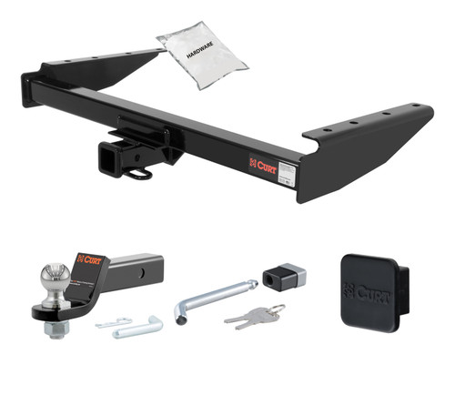 93 - 98 JEEP Grand Cherokee 2in. CURT Trailer Hitch + Ball Mount + Cover + Lock Kit HWA1559