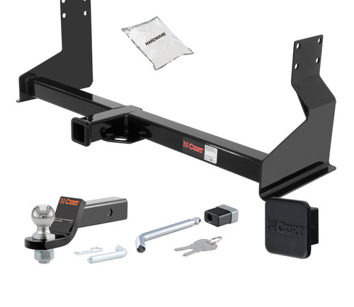 10 - 24 Mercedes-Benz Sprinter 2500 Cargo van with factory step bumper, excluding rear door step 2in. CURT Trailer Hitch + Ball Mount + Cover + Lock Kit HWA1920