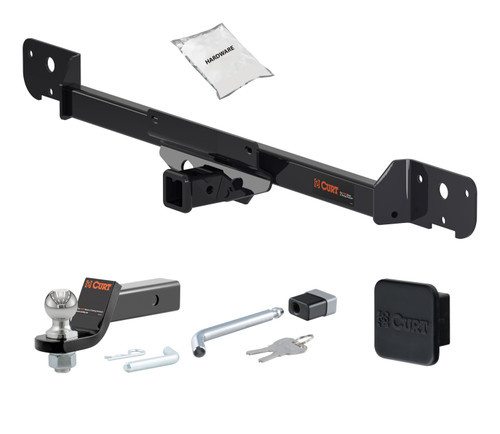 22 - 24 RAM ProMaster 2500 Excluding remote proximity keyless entry 2in. CURT Trailer Hitch + Ball Mount + Cover + Lock Kit HWA2158