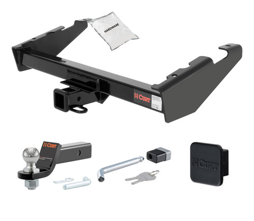 73 - 91 Chevrolet   2in. CURT Trailer Hitch + Ball Mount + Cover + Lock Kit HWA593