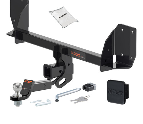 18 - 24 Volvo XC60 2in. CURT Trailer Hitch + Ball Mount + Cover + Lock Kit HWA2557
