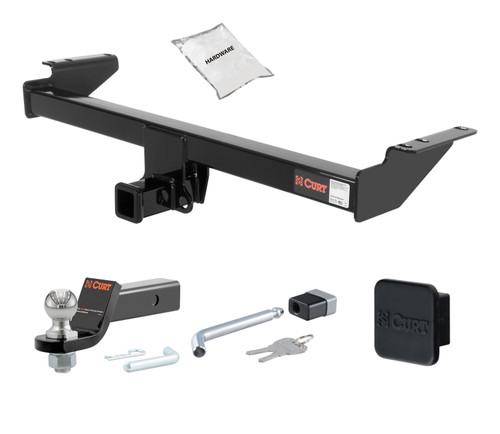 03 - 14 Volvo XC90 2in. CURT Trailer Hitch + Ball Mount + Cover + Lock Kit HWA2566