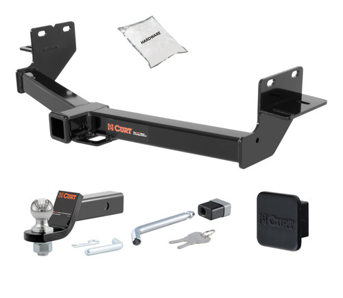 13 - 18 Hyundai Santa Fe 2in. CURT Trailer Hitch + Ball Mount + Cover + Lock Kit HWA1439