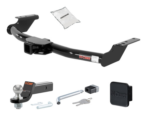 07 - 14 Toyota FJ Cruiser 2in. CURT Trailer Hitch + Ball Mount + Cover + Lock Kit HWA2387