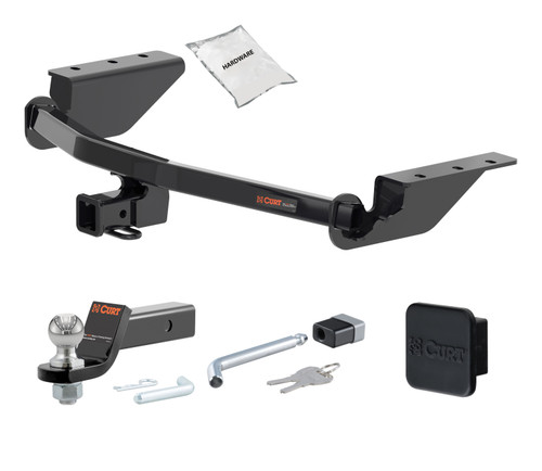 13 - 18 Toyota RAV4 2in. CURT Trailer Hitch + Ball Mount + Cover + Lock Kit HWA2424
