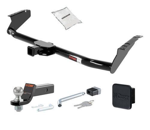 04 - 20 Toyota Sienna 2in. CURT Trailer Hitch + Ball Mount + Cover + Lock Kit HWA2435