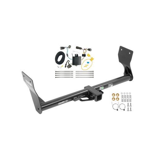 2015-2018 Ford Edge Except Sport & Titanium Draw-tite Class 3 Trailer Hitch, 2 Inch Square Receiver Bundle w/ Plug-n-Play T-One Wiring Harness 75214