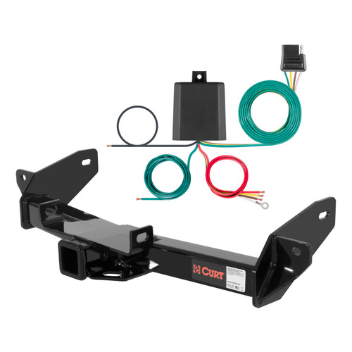 06 - 08 Ford F-150 Excluding factory receiver (built after 8/5/05) Curt 2", Class 4 Trailer Tow Hitch + 4-flat Wiring Kit 14360