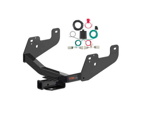 21 - 23 Ford F-150 w/ Backup Sensors & With factory receiver Curt 2", Class 4 Trailer Tow Hitch + 4-way Wiring Kit 14021