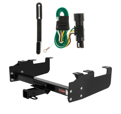 1973 - 1979 Ford F-150 With 10" drop bumper, old body Curt 2", Class 3 Trailer Tow Hitch + 4-flat Wiring Kit 13099