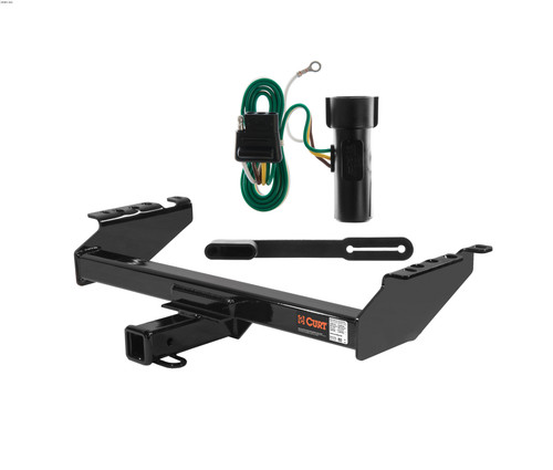 80 - 86 Ford F-350 Old body, excluding with 10" drop bumper Curt 2", Class 4 Trailer Tow Hitch + 4-flat Wiring Kit 14001