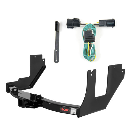 2005 Ford F-150 Excluding factory receiver and 2004 Heritage Edition Curt 2", Class 4 Trailer Tow Hitch + 4-flat Wiring Kit 14357